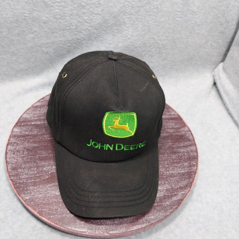 John Deere Black Adjustable Baseball Cap